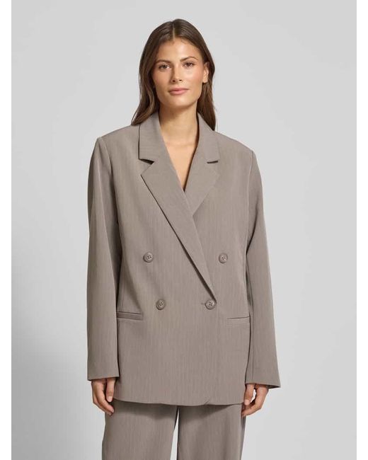 Gestuz Gray Blazer Mit Leistentaschen