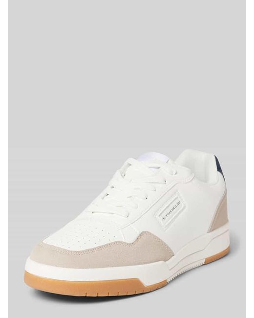 Tom Tailor Low Top Sneaker Aus Hochwertigem Kunstleder Mit Color Blocking in White für Herren