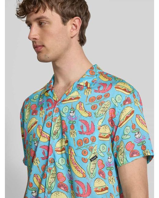 Boardies Freizeithemd mit Knopfleiste in Blue für Herren