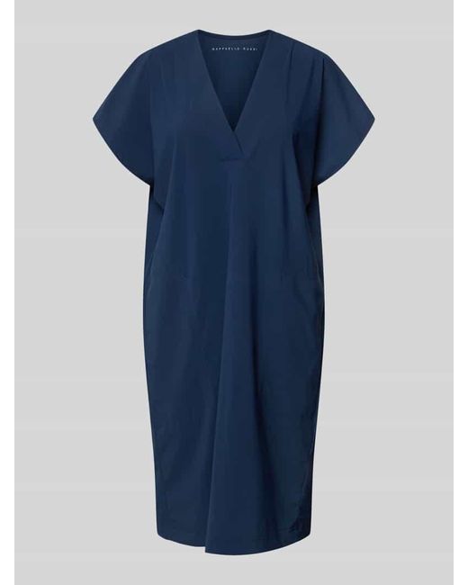 RAFFAELLO ROSSI Blue Knielanges Kleid Mit V-Ausschnitt Modell 'Joyce'