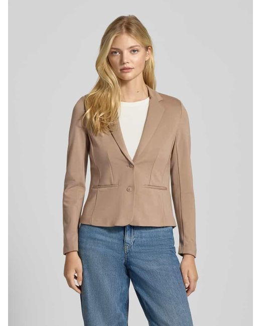 ONLY Natural Regular Fit Blazer aus Viskose-Mix Modell 'POPTRASH LIFE'