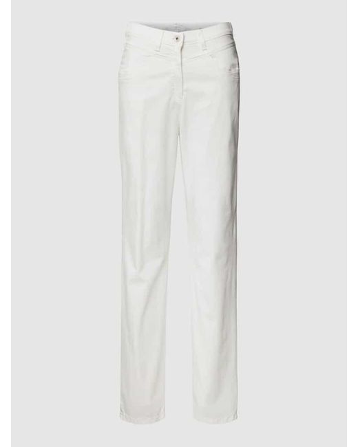 RAPHAELA by BRAX Super Dynamic Fit Jeans in unifarbenem Design Modell 'LAURA NEW' in White für Herren