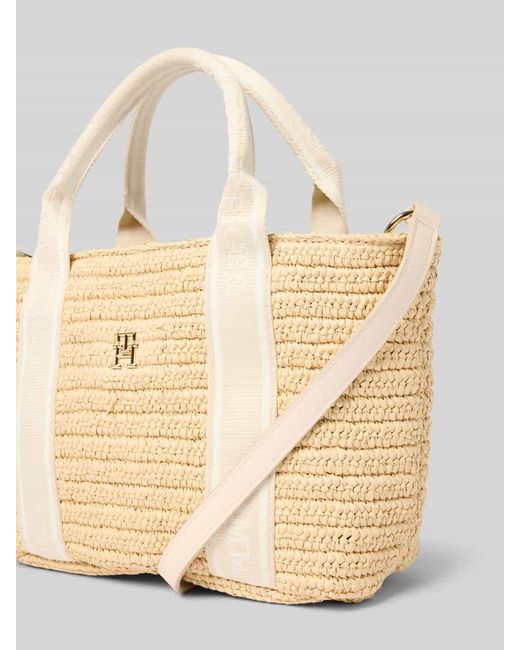 Tommy Hilfiger Natural Umhängetasche im Häkel-Look