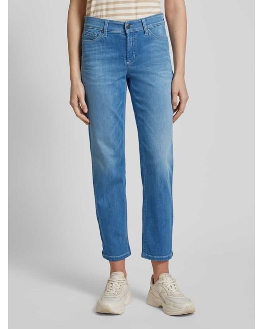 Cambio Blue Regular Fit Jeans im 5-Pocket-Design Modell 'PIPER'