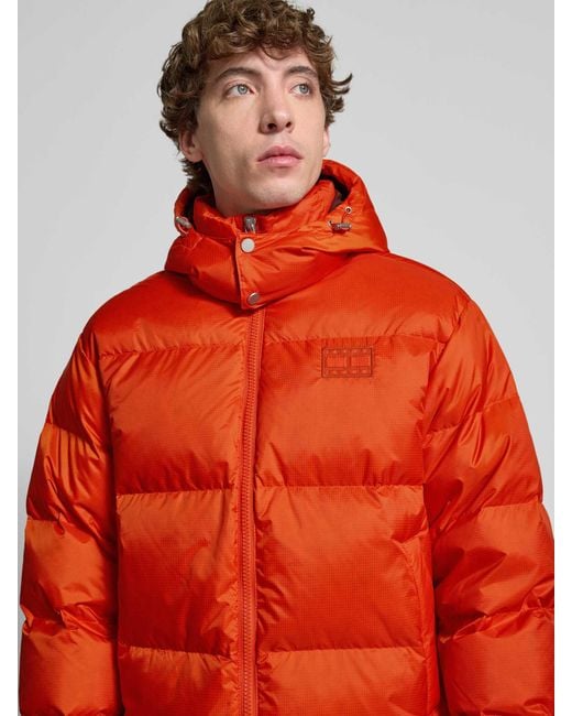 Tommy Hilfiger Regular Fit Gewatteerd Jack Met Vulling Van Dons En Veren, Model 'Alaska' in het Orange voor heren