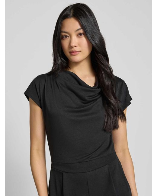 Zero Jumpsuit Met Cascadehals in het Black