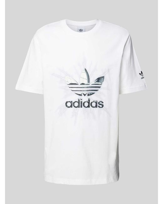 Adidas Originals T-Shirt mit Label-Print in White für Herren