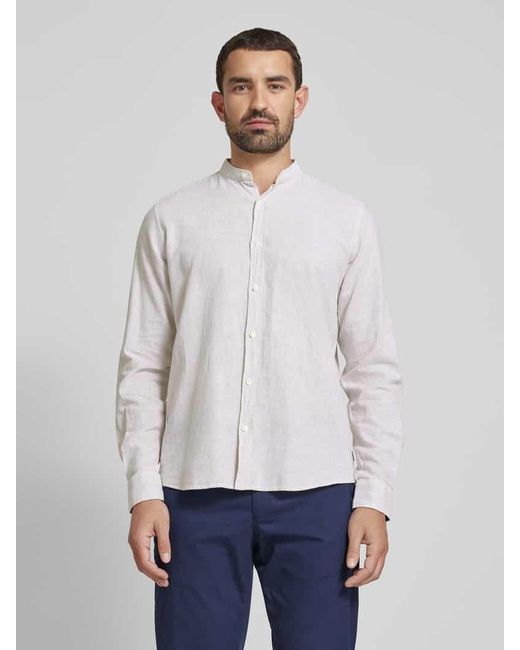 S.oliver Regular Fit Freizeithemd mit fein strukturiertem Muster in White für Herren