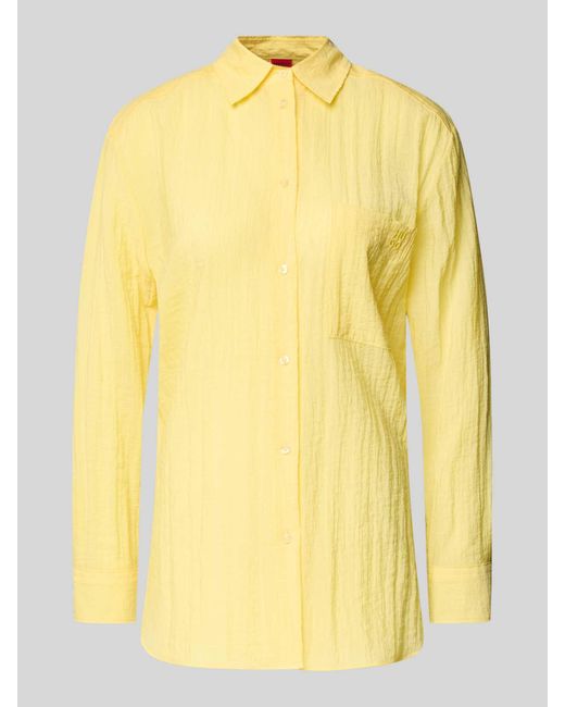 HUGO Regular Fit Overhemdblouse in het Yellow