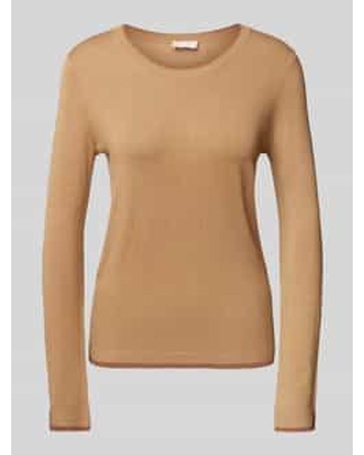Liu Jo Gebreide Pullover Met Ribboorden in het Natural