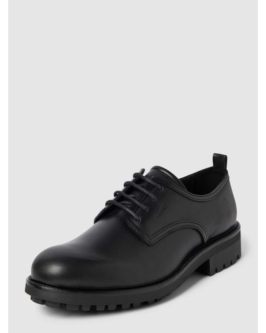 Calvin Klein Boots aus Leder mit Label-Details Modell 'DERBY' in Black für Herren