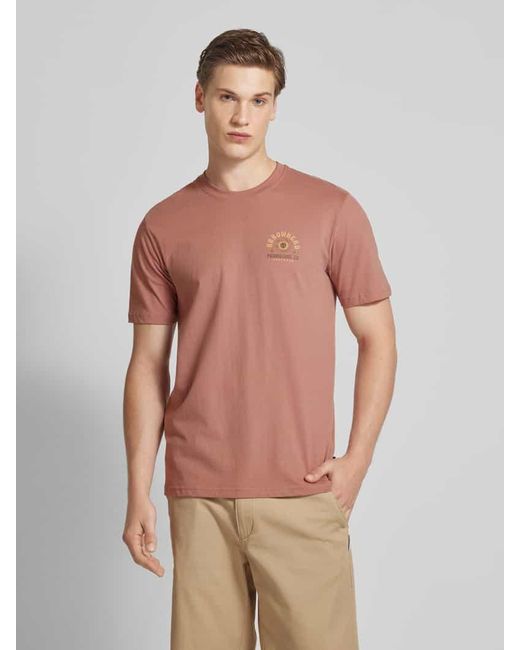 Only & Sons Slim Fit T-Shirt mit Motiv-Print Modell 'BASIC' in Pink für Herren