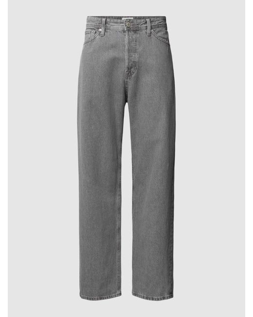 Jack & Jones Baggy Fit Jeans im 5-Pocket-Design Modell 'ALEX' in Gray für Herren