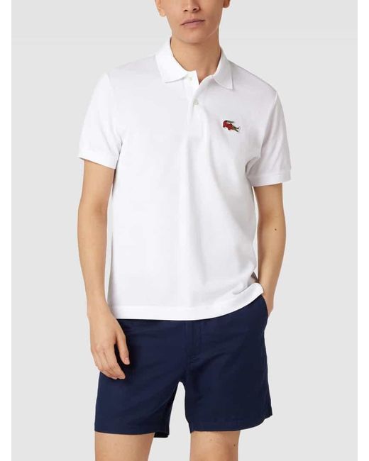 Lacoste X Netflix Poloshirt mit Label-Patch in White für Herren