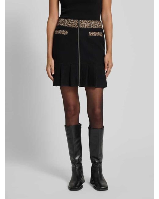Marc Cain Black Regular Fit Rock aus Schurwoll-Mix