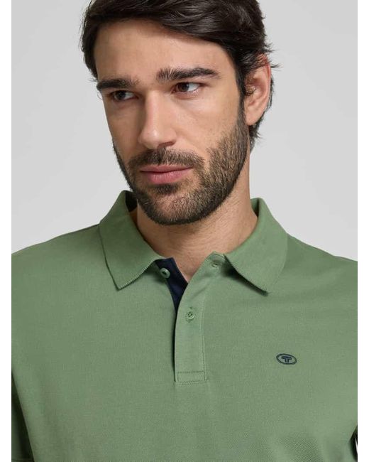 Tom Tailor Regular Fit Poloshirt aus reiner Baumwolle in Green für Herren