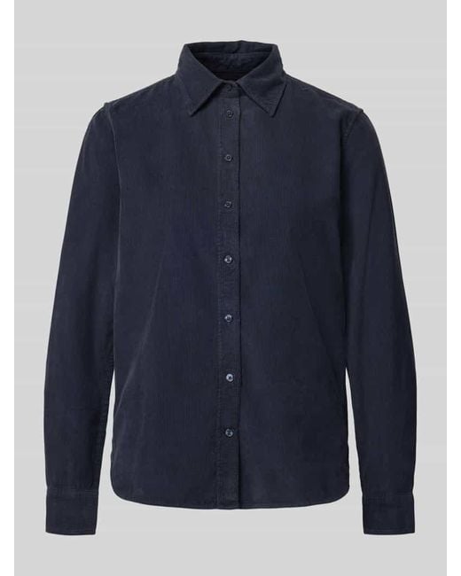Gant Blue Cordbluse mit Knopfleiste