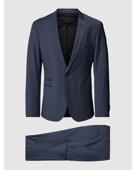 Drykorn Slim Fit Anzug mit Webmuster Modell 'IRVING' in Blue für Herren