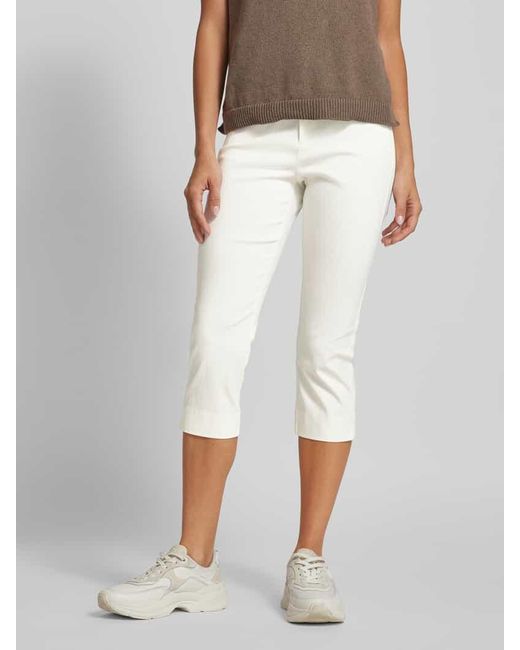 Freequent White Caprihose Mit Französischen Eingrifftaschen Modell 'Solvej'