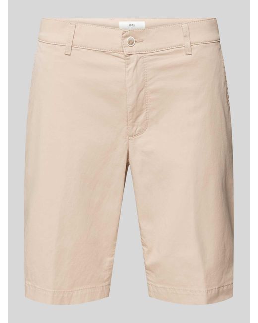 Brax Regular Fit Chino-Shorts mit Gesäßtaschen Modell 'BOZEN' in Natural für Herren