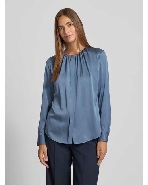 Boss Blue Regular Fit Langarmbluse aus Seiden-Mix Modell 'BANORAH'