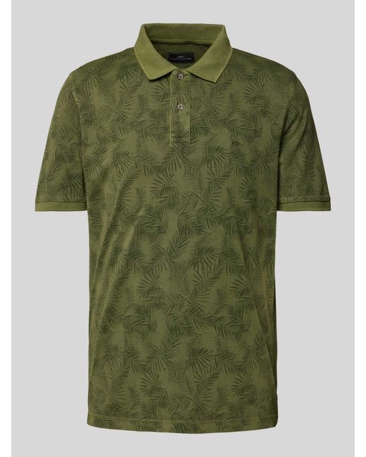 Fynch-Hatton Regular Fit Poloshirt Met All-over Print in het Green voor heren
