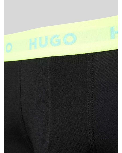 HUGO Trunks mit elastischem Logo-Bund im 3er-Pack in Black für Herren
