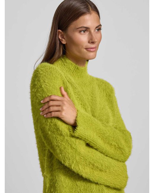 Luisa Cerano Gebreide Pullover Van Wolmix Met Opstaande Kraag in het Green