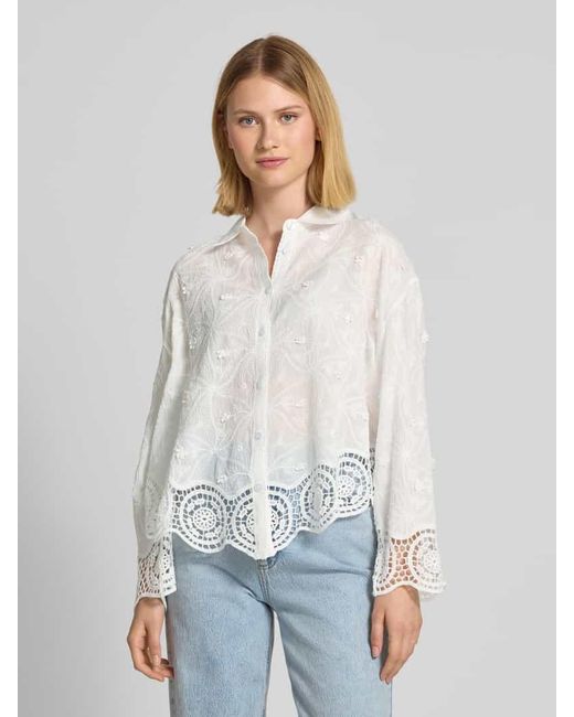 Apricot White Relaxed Fit Bluse mit Häkelspitze
