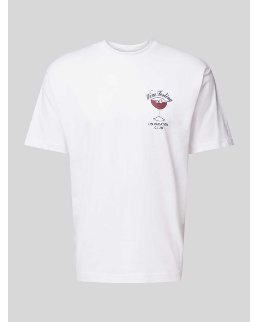 On Vacation T-shirt Met Ronde Hals in het White voor heren