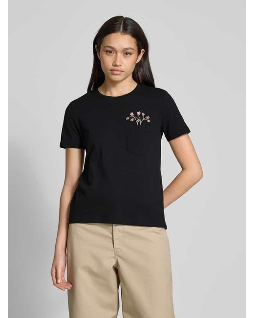 ONLY Black Regular Fit T-Shirt aus reiner Baumwolle Modell 'POLLY'