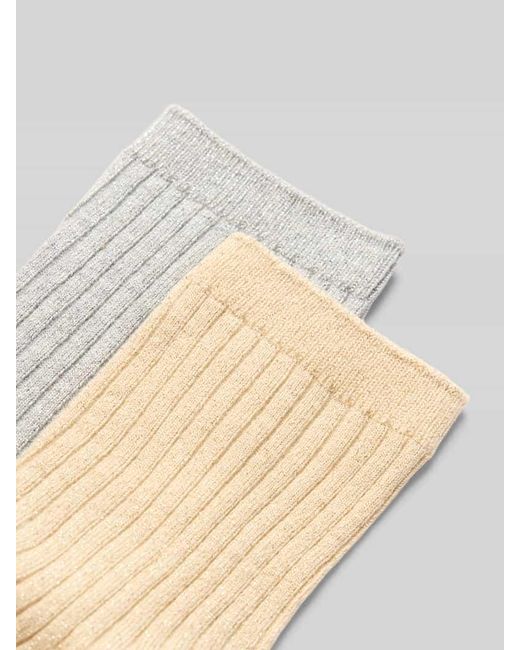 Jake*s Natural Socken in Ripp-Optik im 2er-Pack