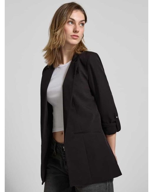 ONLY Black Relaxed Fit Longblazer Mit Dekorativem Perl-Optik-Knopf Modell 'Kayle-Orleen Life'
