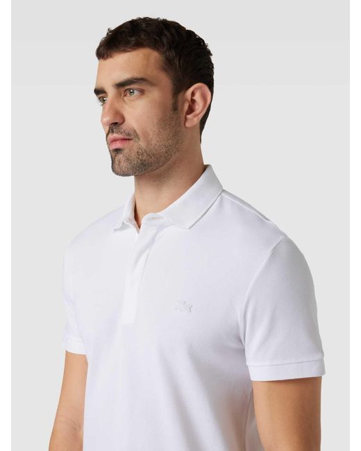 Lacoste Regular Fit Zakelijk Overhemd Met Structuurmotief in het White voor heren