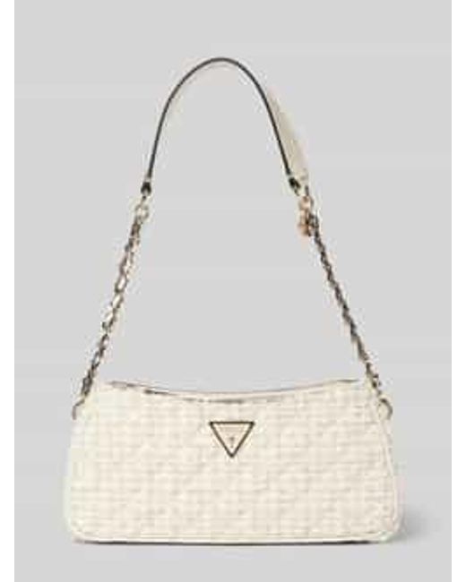 Guess Handtas Met Labelapplicatie in het Natural