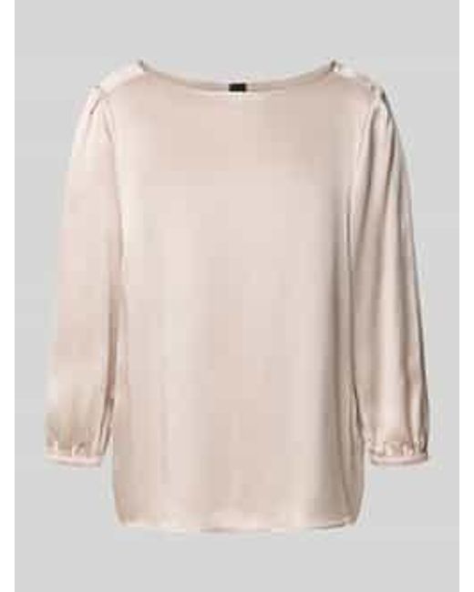 Marc Cain Blouseshirt Van Pure Zijde in het Natural