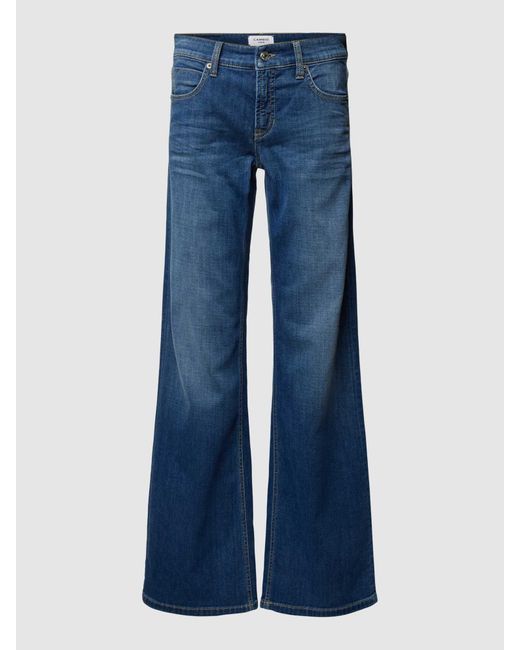 Cambio Wide Fit Jeans Met Knoop- En Ritssluiting in het Blue
