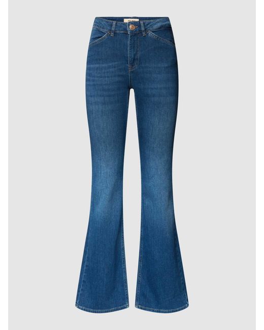 Mos Mosh Flared Jeans Met Steekzakken Opzij in het Blue