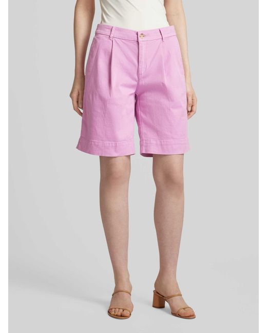 Boss Pink Regular Fit Shorts mit Bundfalten Modell 'Taggie'