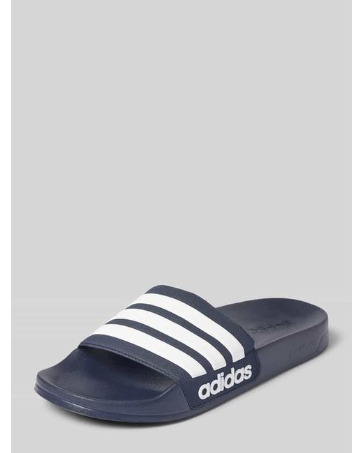Adidas Slides mit Label-Detail Modell 'SHOWER' in Blue für Herren