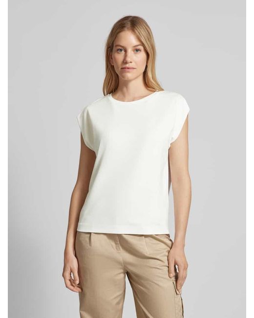 someday. White T-Shirt mit Rundhalsausschnitt Modell 'Ujanet'