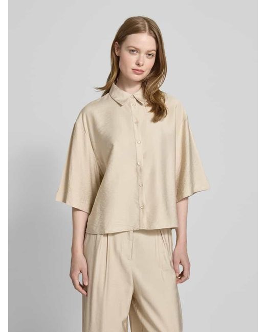 MSCH Copenhagen Natural Relaxed Fit Bluse in Crinkle-Optik Modell 'Nyla Amabella'
