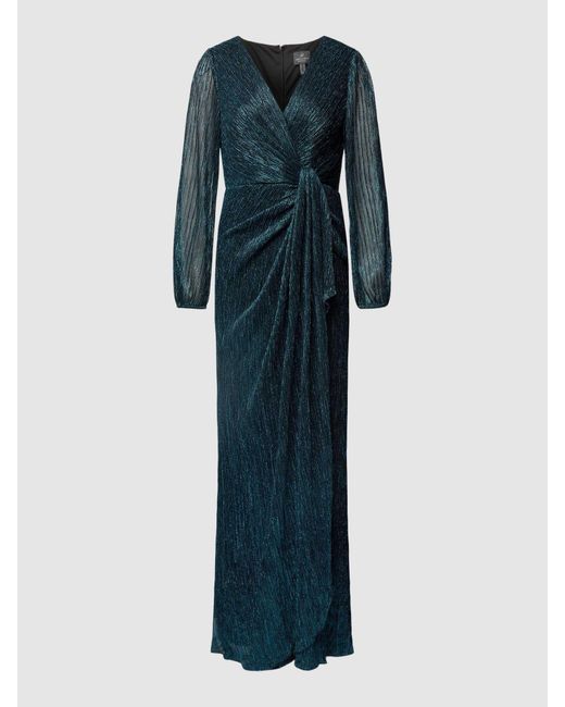Adrianna Papell Blue Abendkleid im schimmernden Design