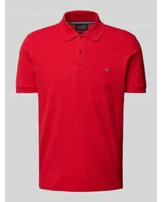 Christian Berg Men Poloshirt Met Labelstitching in het Red voor heren