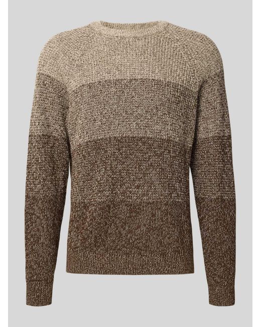 Only & Sons Relaxed Fit Gebreide Pullover Van Puur Katoen, Model 'Birk' in het Brown voor heren
