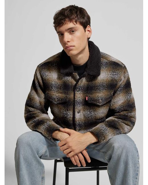 Levi's Loose Fit Overhemdjack Met Wol Model 'James' in het Black voor heren