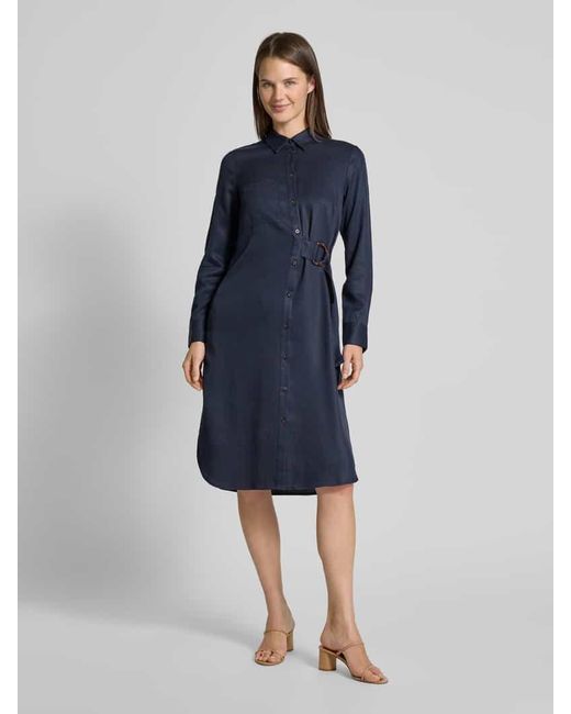 christian berg Blue Midikleid mit Bindegürtel