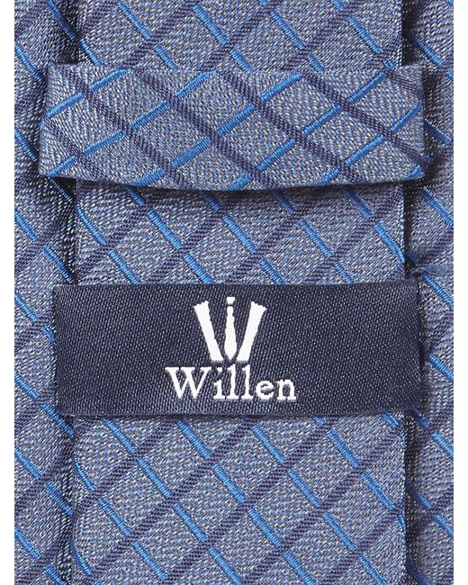 Willen Stropdas Van Pure Zijde (6,5 Cm) in het Blue voor heren