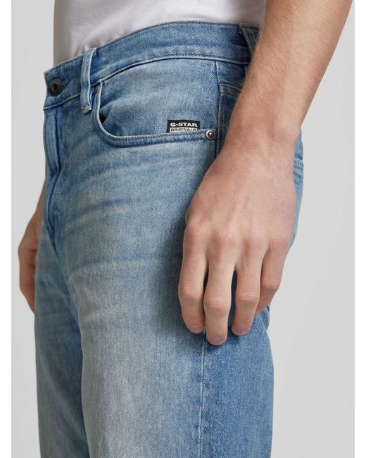 G-Star RAW Straight Fit Jeans Met Labelpatch in het Blue voor heren