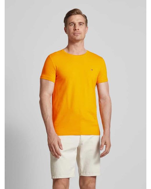 Tommy Hilfiger T-Shirt mit Label-Stitching in Yellow für Herren